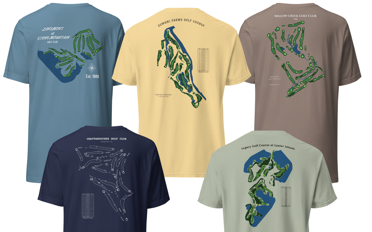 Custom Course Routing Apparel and Golf Shirts by Ridgeside Golf